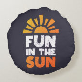 太陽におもしろいを示す標識 ラウンドクッション (裏面)
