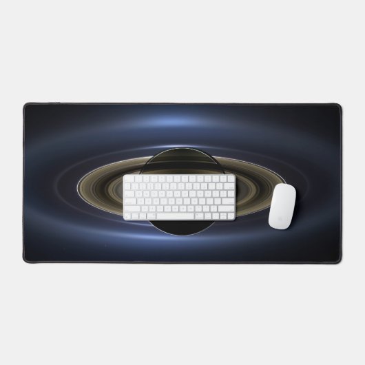 太陽によってバックライト付きの土星システムのモザイク。 デスクマット (キーボード&マウス)