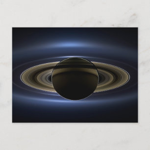 太陽によってバックライト付きの土星システムのモザイク。 ポストカード
