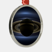 太陽によってバックライト付きの土星システムのモザイク。 メタルオーナメント (右)