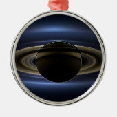 太陽によってバックライト付きの土星システムのモザイク。 メタルオーナメント (正面)