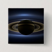 太陽によってバックライト付きの土星システムのモザイク。 缶バッジ (正面)