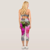 太陽にピンク色の花 カプリレギンス (裏面)