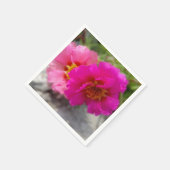 太陽にピンク色の花 スタンダードカクテルナプキン (角)