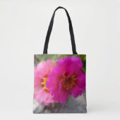 太陽にピンク色の花 トートバッグ (正面)