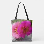 太陽にピンク色の花 トートバッグ (裏面)
