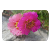 太陽にピンク色の花 バスマット (正面)