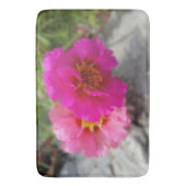 太陽にピンク色の花 バスマット (正面縦)