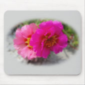 太陽にピンク色の花 マウスパッド (正面)