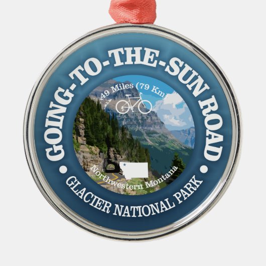 太陽に向かう(サイクリングC) メタルオーナメント (正面)
