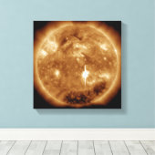 太陽に巨大なXクラス太陽ののフレアが噴出する キャンバスプリント (インサイチュ (ウッドフロア))