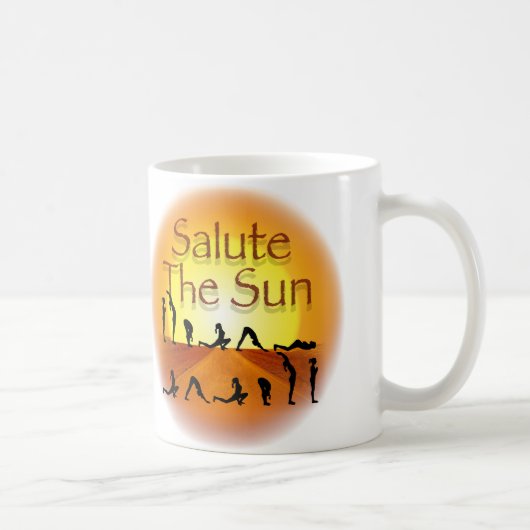太陽に敬礼する コーヒーマグカップ (右)