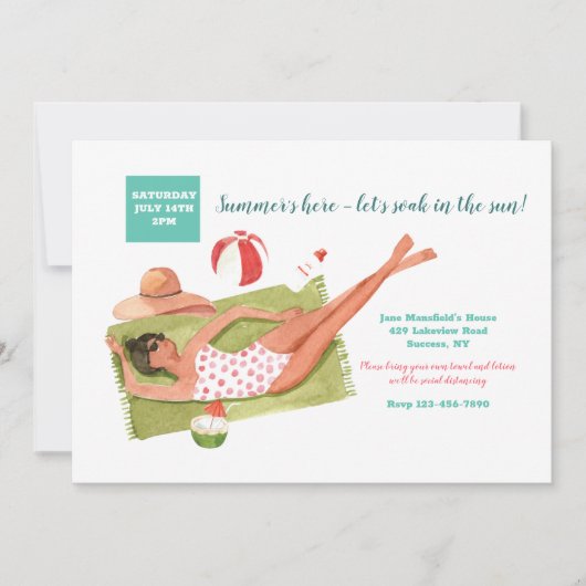 太陽に浸る 招待状 (正面)