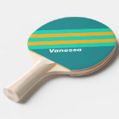 太陽に照らされたストライプ海の名前 卓球ラケット (正面アングル)