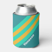 太陽に照らされたストライプ海の名前 缶クーラー (缶正面)