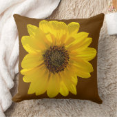 太陽に照らされたヒマワリ（ヘリアンサス） クッション (ブランケット)