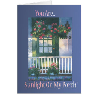 太陽に照らされたポーチ