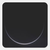 太陽に照らされた地球の三日月 スクエアシール (正面)