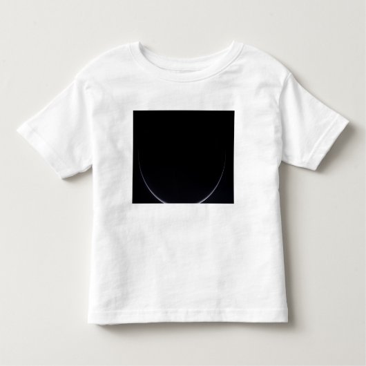 太陽に照らされた地球の三日月 トドラーTシャツ (正面)