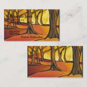 太陽に照らされた森林セット 名刺 (正面/裏面)