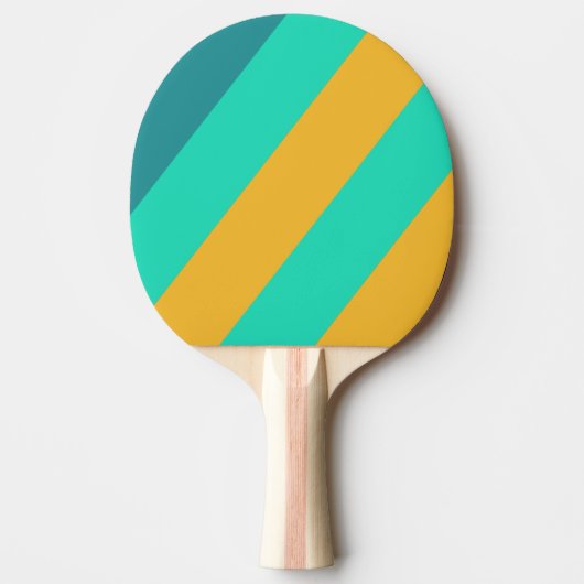 太陽に照らされた海はっきりしたのストライプ 卓球ラケット (正面)