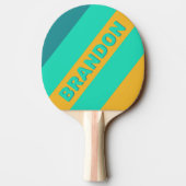 太陽に照らされた海はっきりしたのストライプ 卓球ラケット (裏面)
