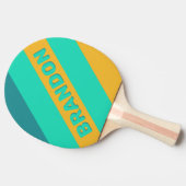 太陽に照らされた海はっきりしたのストライプ 卓球ラケット (横)