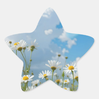 太陽に照らされた花弁 星シール