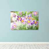 太陽に紫の花 キャンバスプリント (インサイチュ (ウッドフロア))