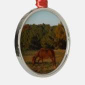 太陽に茶色の馬 メタルオーナメント (右)