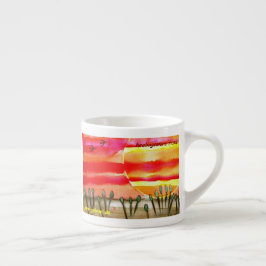 ...太陽に…ジュッタ・ゲイブリエルによるアート… エスプレッソカップ