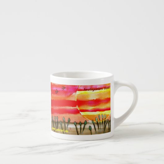 ...太陽に…ジュッタ・ゲイブリエルによるアート… エスプレッソカップ (右)