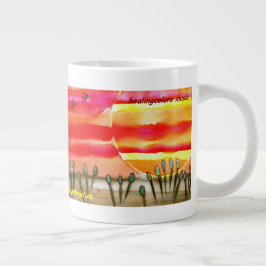 ...太陽に…ジュッタ・ゲイブリエルによるアート… ジャンボコーヒーマグカップ
