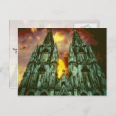 太陽のあるケルン大聖堂 ポストカード (正面/裏面)