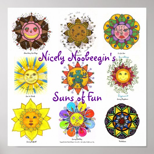 太陽のおもしろい（紫） ポスター (正面)