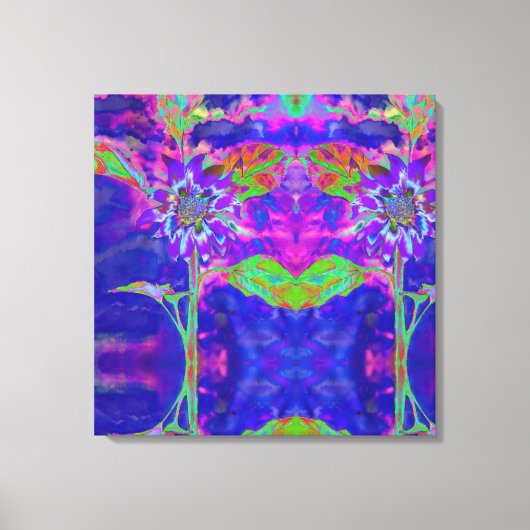 太陽のおもしろい – 青 キャンバスプリント (正面)