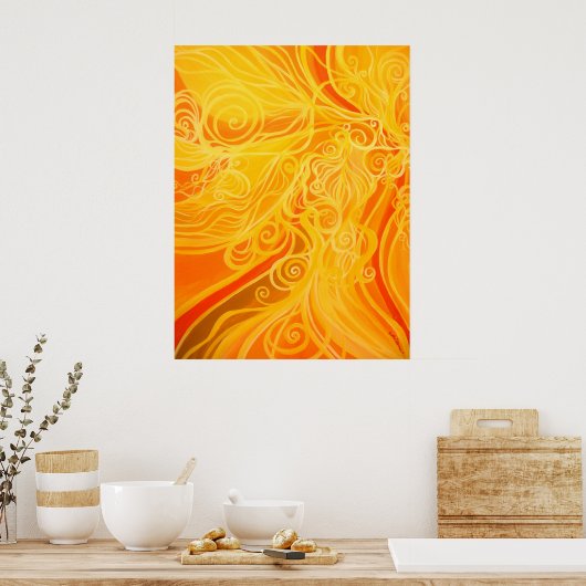 太陽のしゃれている ポスター (キッチン)