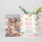 太陽のなかで ビーチパーティ 夏 初めての誕生日 招待状 (スタンド正面)