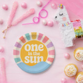 太陽のなかの一人 1歳の誕生日プレート ペーパープレート (パーティー)