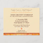 太陽のなオレンジエネルギー研修会ビジネスフライヤ インビテーションポストカード (裏面)