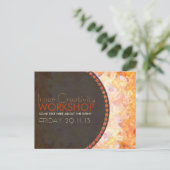 太陽のなオレンジエネルギー研修会ビジネスフライヤ インビテーションポストカード (スタンド正面)