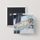 太陽のな動力を与えられた宇宙局の横断面 缶バッジ (正面&裏面)