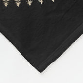 太陽のな曼荼羅の金のカスタムな色 フリースブランケット (角)