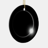 太陽のな月食の月の日曜日の火炎信号の写真撮影 セラミックオーナメント (右)