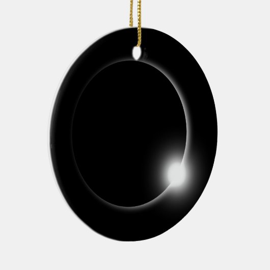 太陽のな月食の月の日曜日の火炎信号の写真撮影 セラミックオーナメント (右)