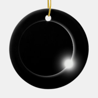 太陽のな月食の月の日曜日の火炎信号の写真撮影 セラミックオーナメント