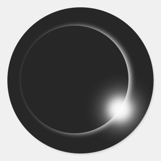 太陽のな月食の月の日曜日の火炎信号の写真撮影 ラウンドシール (正面)