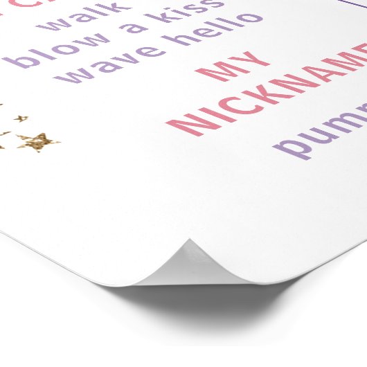 太陽ののまわりに誕生日の節目 ポスター (角)