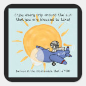 太陽のまわりにの旅 スクエアシール (正面)