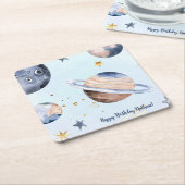 太陽のまわりにの旅 スクエアペーパーコースター (アングル)